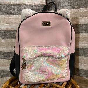 Luv Betsy By Betsy‎ Johnson Pink Sequin Backpack